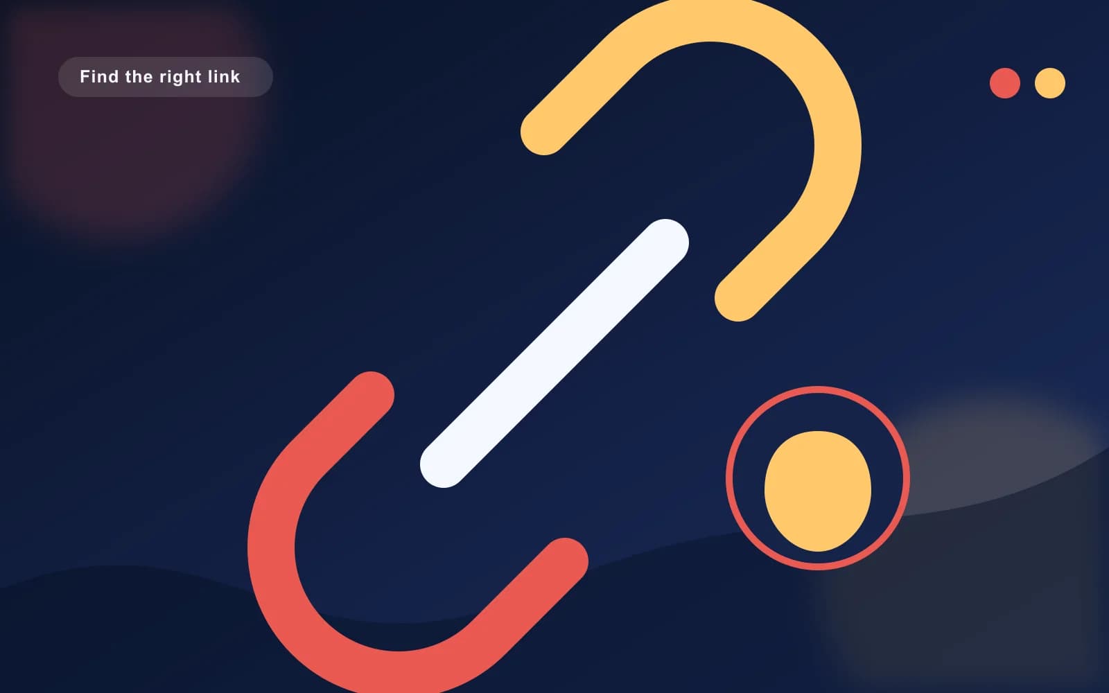 Stylised linked shapes representing a shareable web address