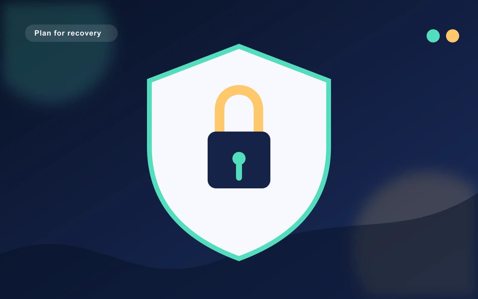 Stylised shield and security lock